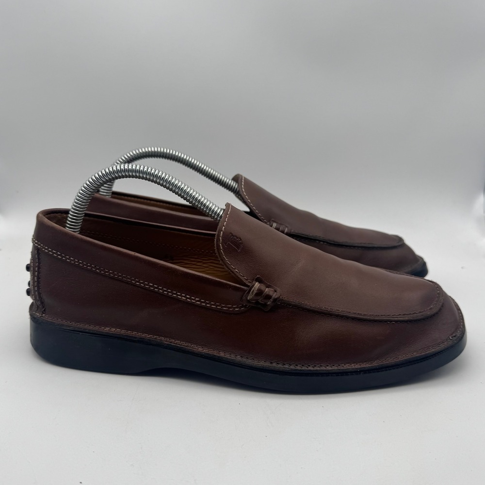 Tod's Brown Leather Driving Loafers